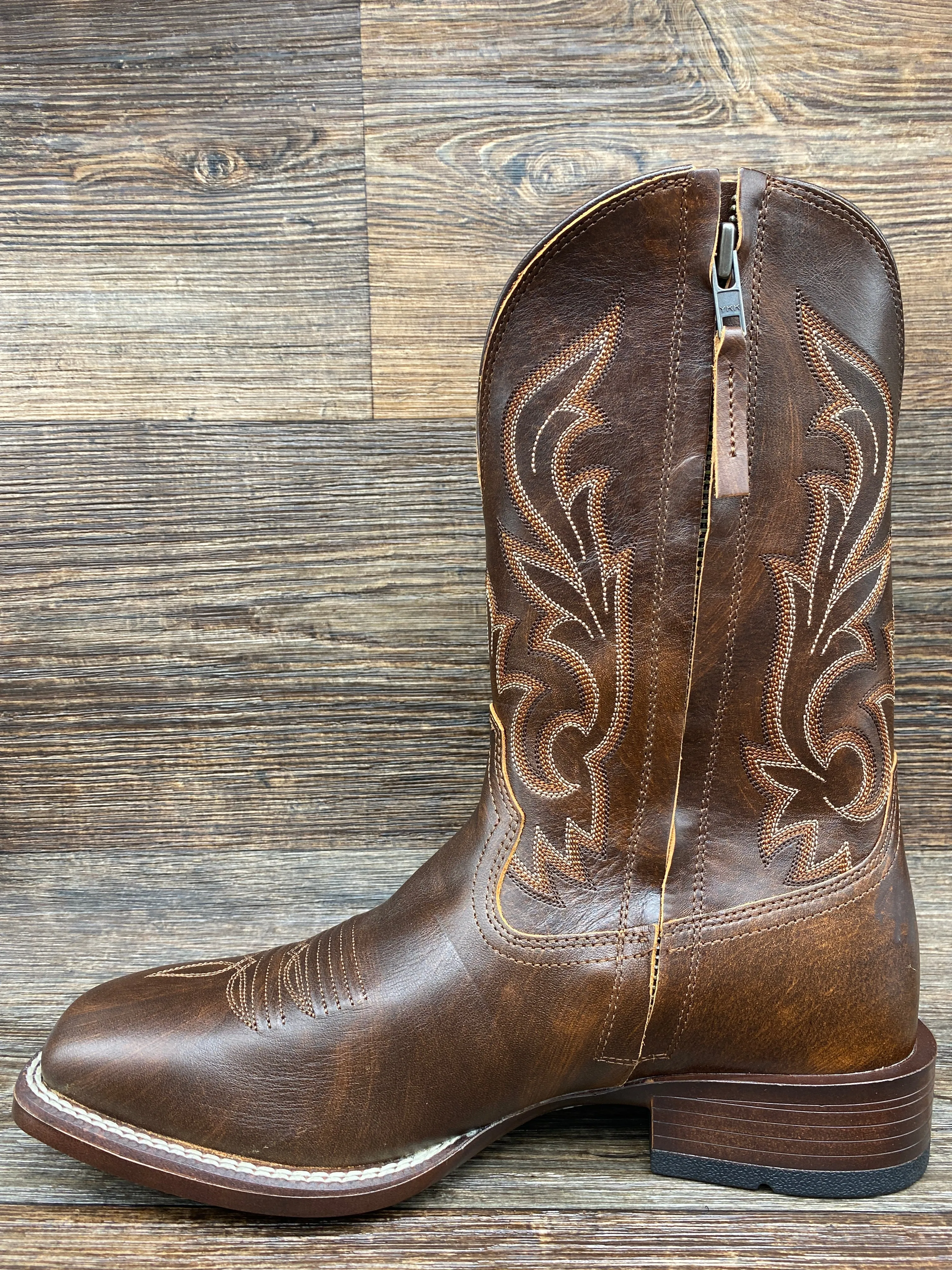 10038359 Men's Slim Zip Ultra Bantam Weight Western Boot by Ariat