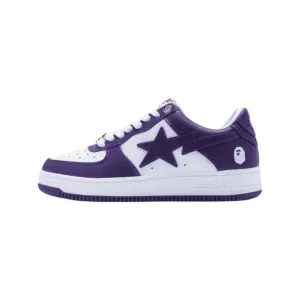 A Bathing Ape Bapesta Low Leather Purple White