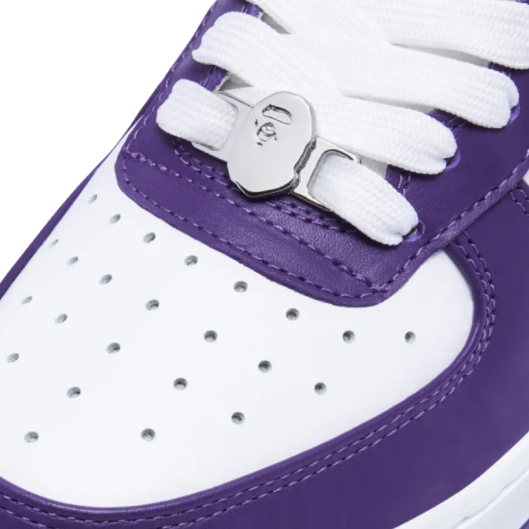 A Bathing Ape Bapesta Low Leather Purple White