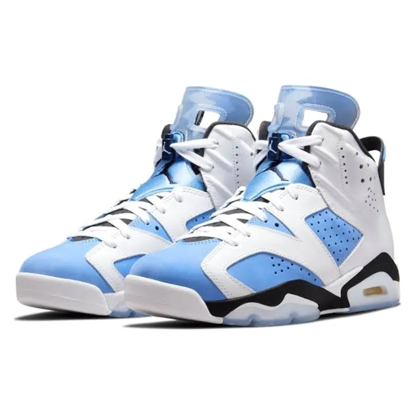 Air Jordan 6 Retro UNC University Blue White College Navy Black