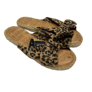 Animal Print Sandals Flats Nine West, Size 7.5