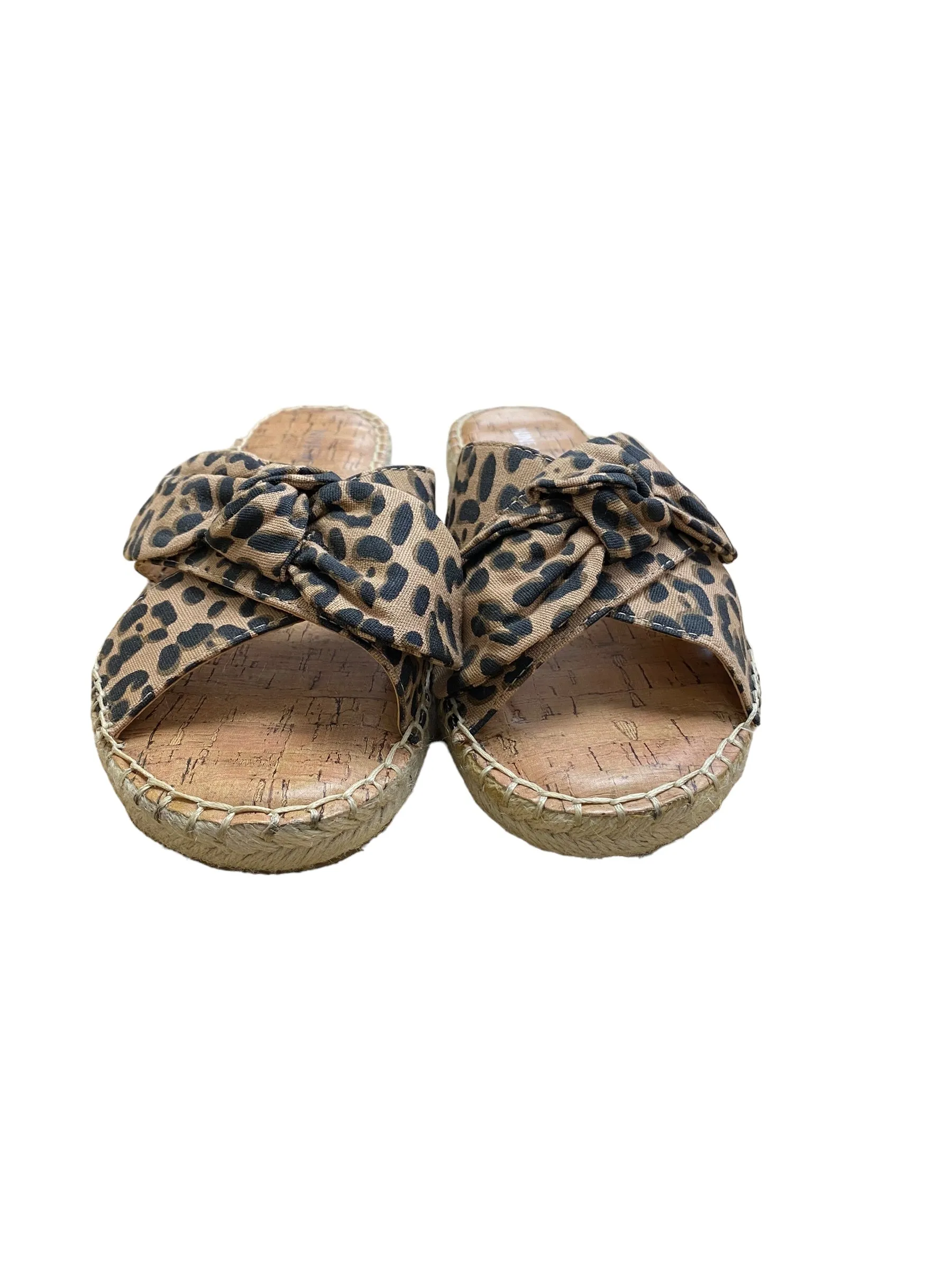 Animal Print Sandals Flats Nine West, Size 9