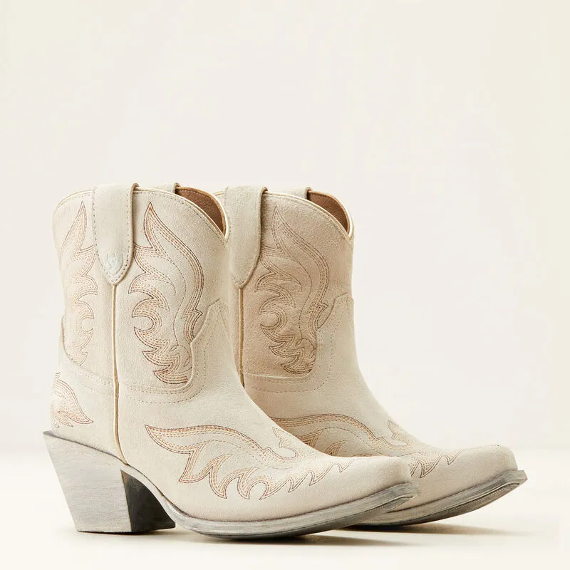 Ariat® Women's "Chandler" Western Boots - Cloud White Suede