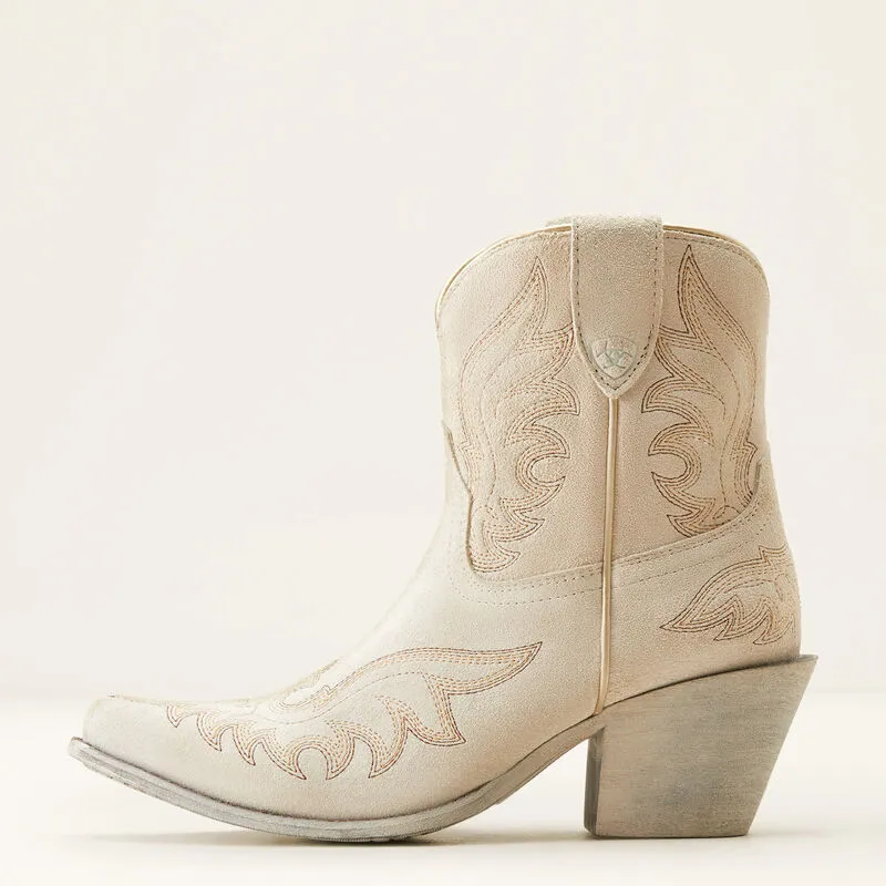 Ariat® Women's "Chandler" Western Boots - Cloud White Suede