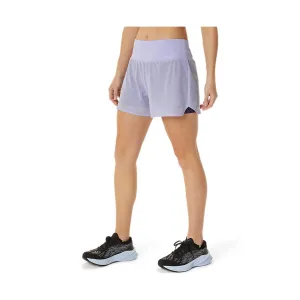 Asics Ventilate 2-N1 Shorts 3.5in Purple Women's Black