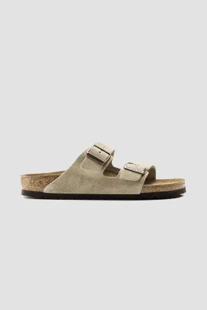 Birkenstock Unisex Arizona VL Suede Leather in Taupe