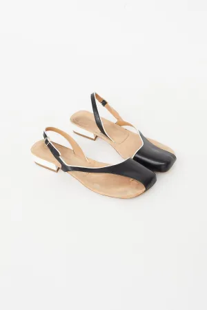 Black Donna Asymmetrical Cut Out Sandal