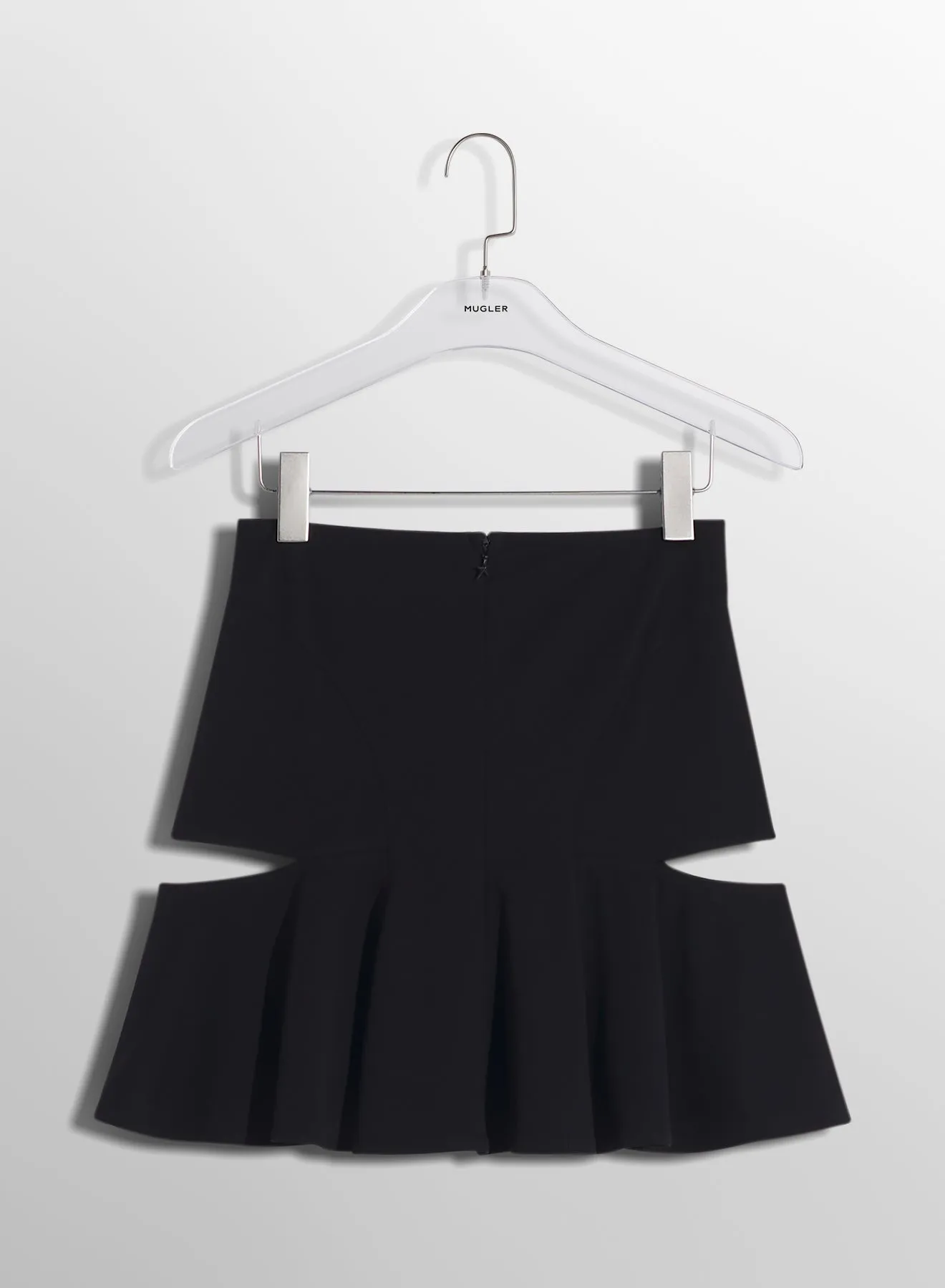 black M cut-out skirt