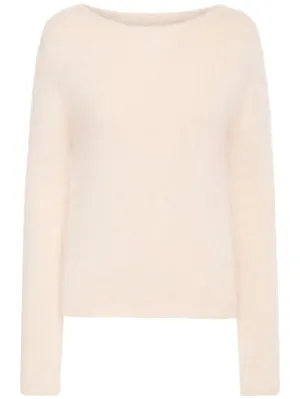 Blumarine   Back heart cut out fluffy sweater 