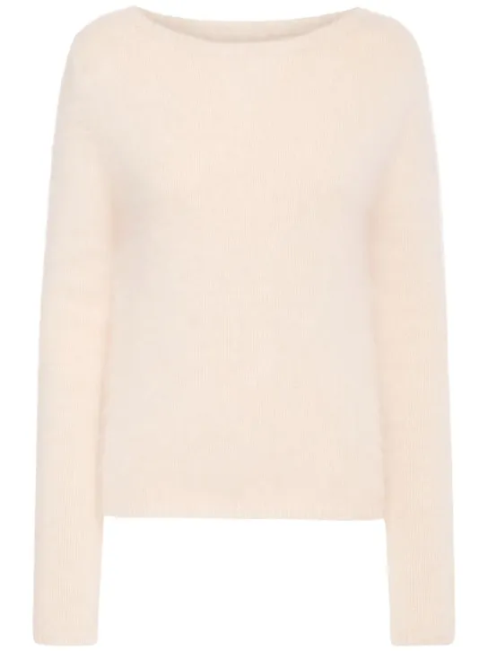 Blumarine   Back heart cut out fluffy sweater 