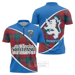 Byres (Byses) Family Crest Tartan Zipper Polo Shirt Celebrate Saint Andrew's Day in Style