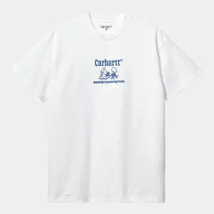 Carhartt WIP Schools Out T-Shirt - White / Blue