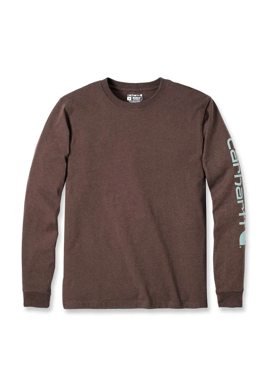 Carhartt&#x20;EK231&#x20;Work&#x20;T-shirt&#x20;Logo&#x20;Long&#x20;Sleeve&#x20;-&#x20;Mocha