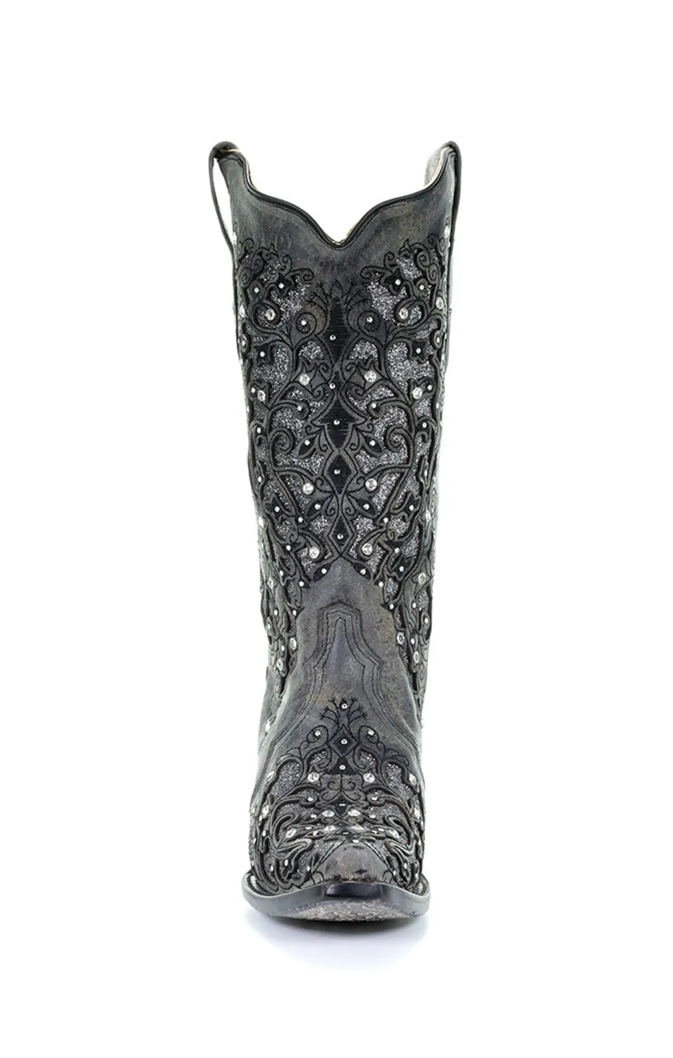 Corral Womens Glitter Inlay Cowboy Boots Leather Gray