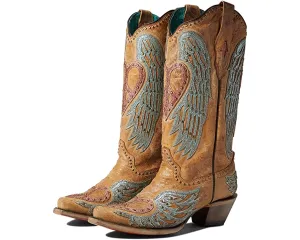 Corral Women's Sand Color Iconic Heart with Wings Cowboy Boots A4235