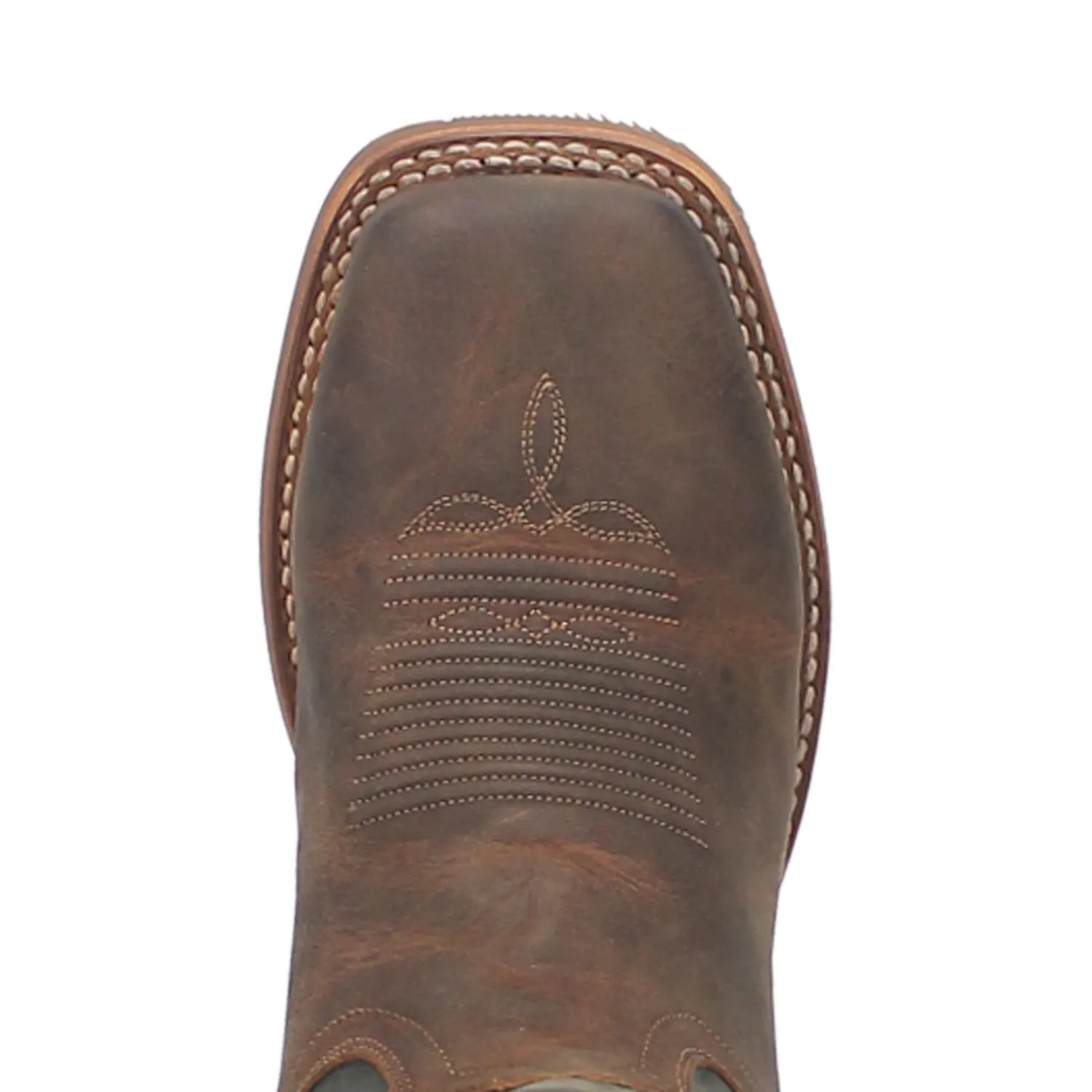 Dan Post Mens Jacob Tan/Turquoise Leather Cowboy Boots