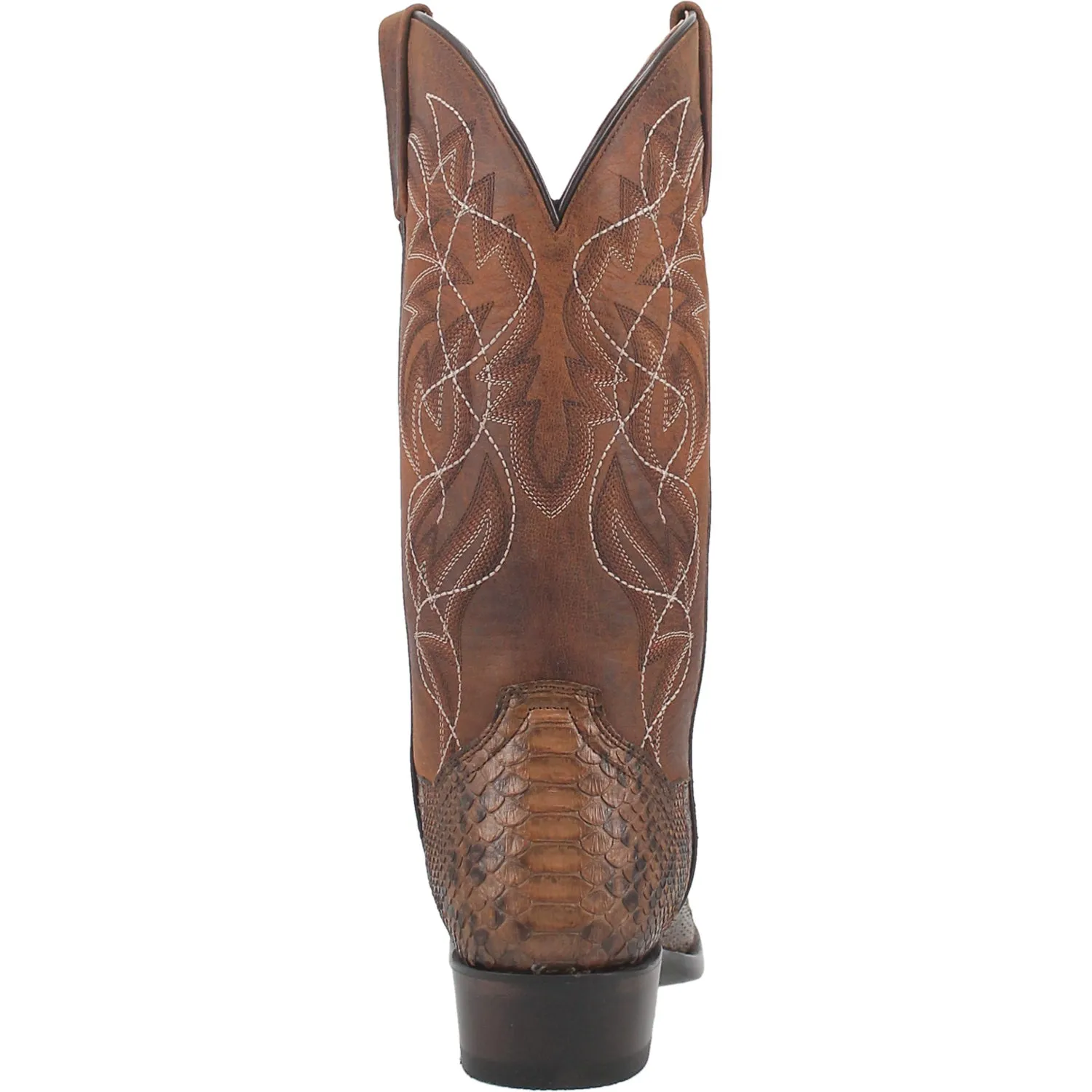 Dan Post Mens Tan/Bay Apache Cowboy Boots Snake Skin R Toe