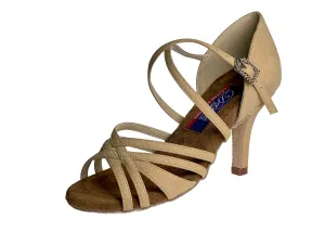 Dance America- Vegas Light Tan Microfiber- 2.25" or 2.75" heel