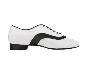 Dance Naturals 120 Remo Men's White Leather and Black Suede Ballroom Shoe