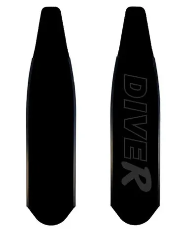 DiveR -  Stealth Black Free Diving Fin Blades