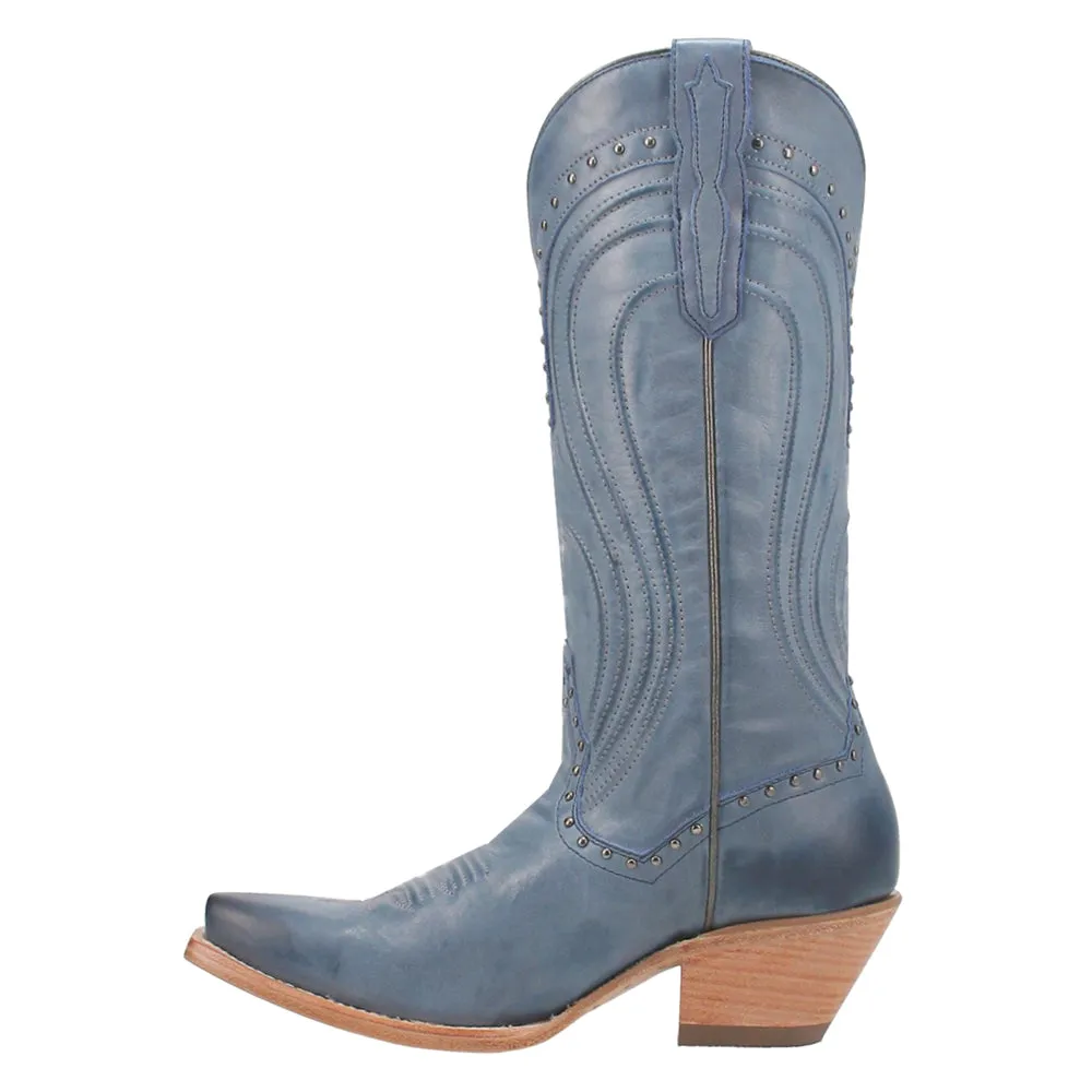 Donnah Leather Snip Toe Cowboy Boots