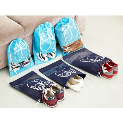 Drawstring Shoe Travel Bag with Transparent Window