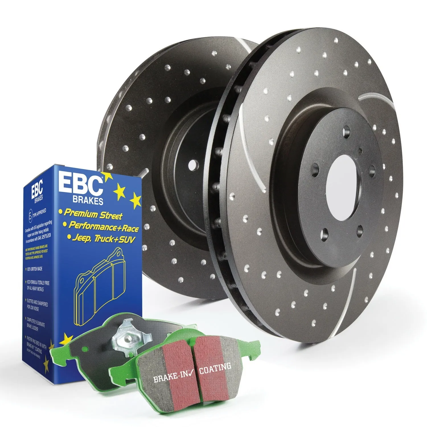 EBC Brakes S10KF1538 S10 Kits Greenstuff 2000 and GD Rotors