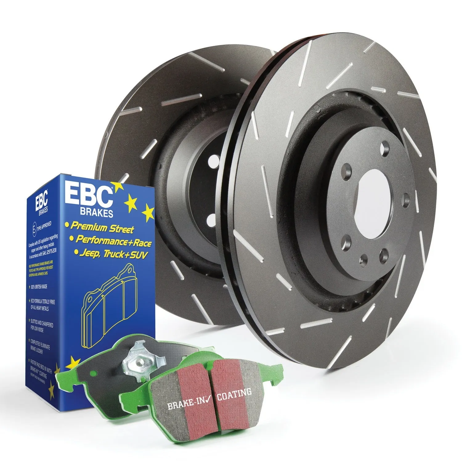 EBC Brakes S2KF1566 S2 Kits Greenstuff 2000 and USR Rotors