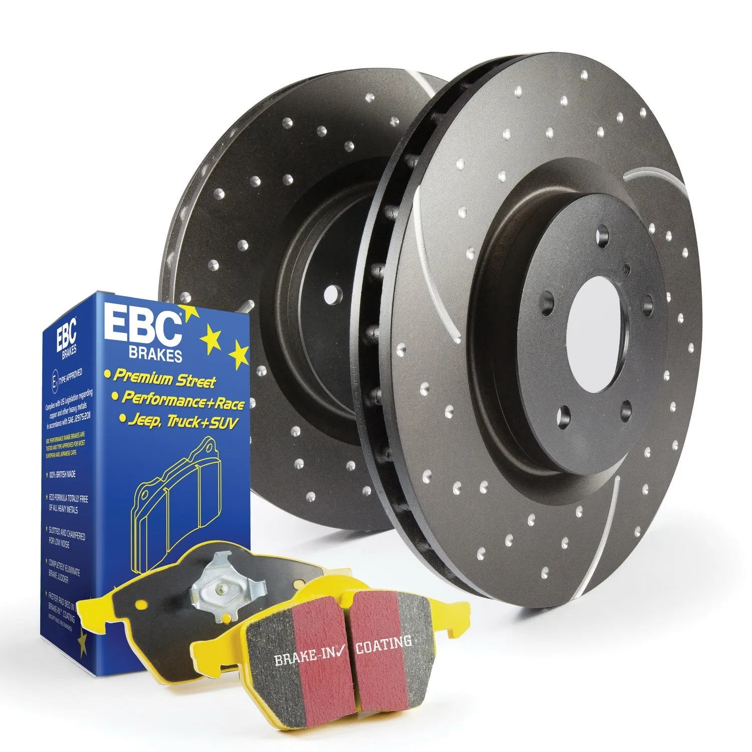 EBC Brakes S5KF1468 S5 Kits Yellowstuff And GD Rotors