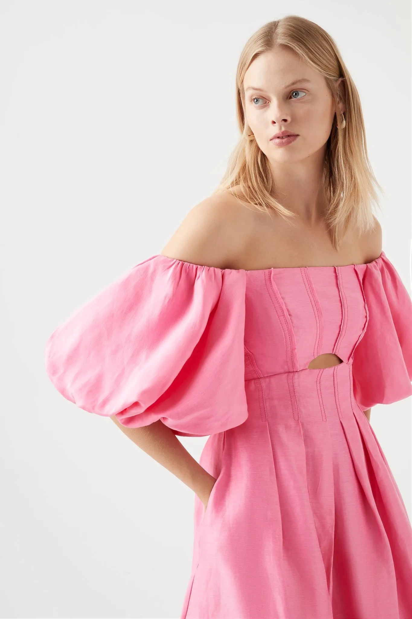 Eugenie Off Shoulder Midi Dress