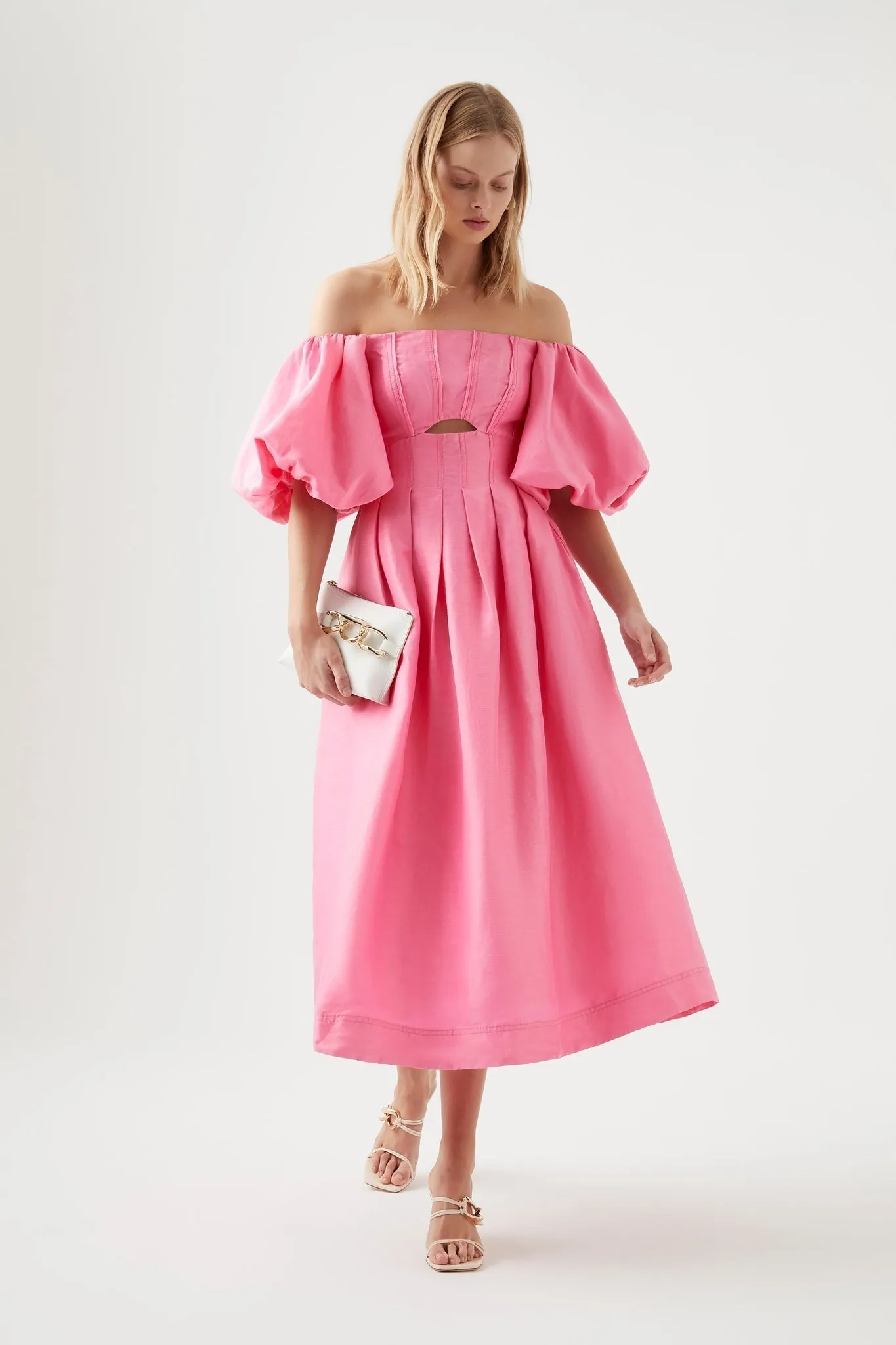 Eugenie Off Shoulder Midi Dress