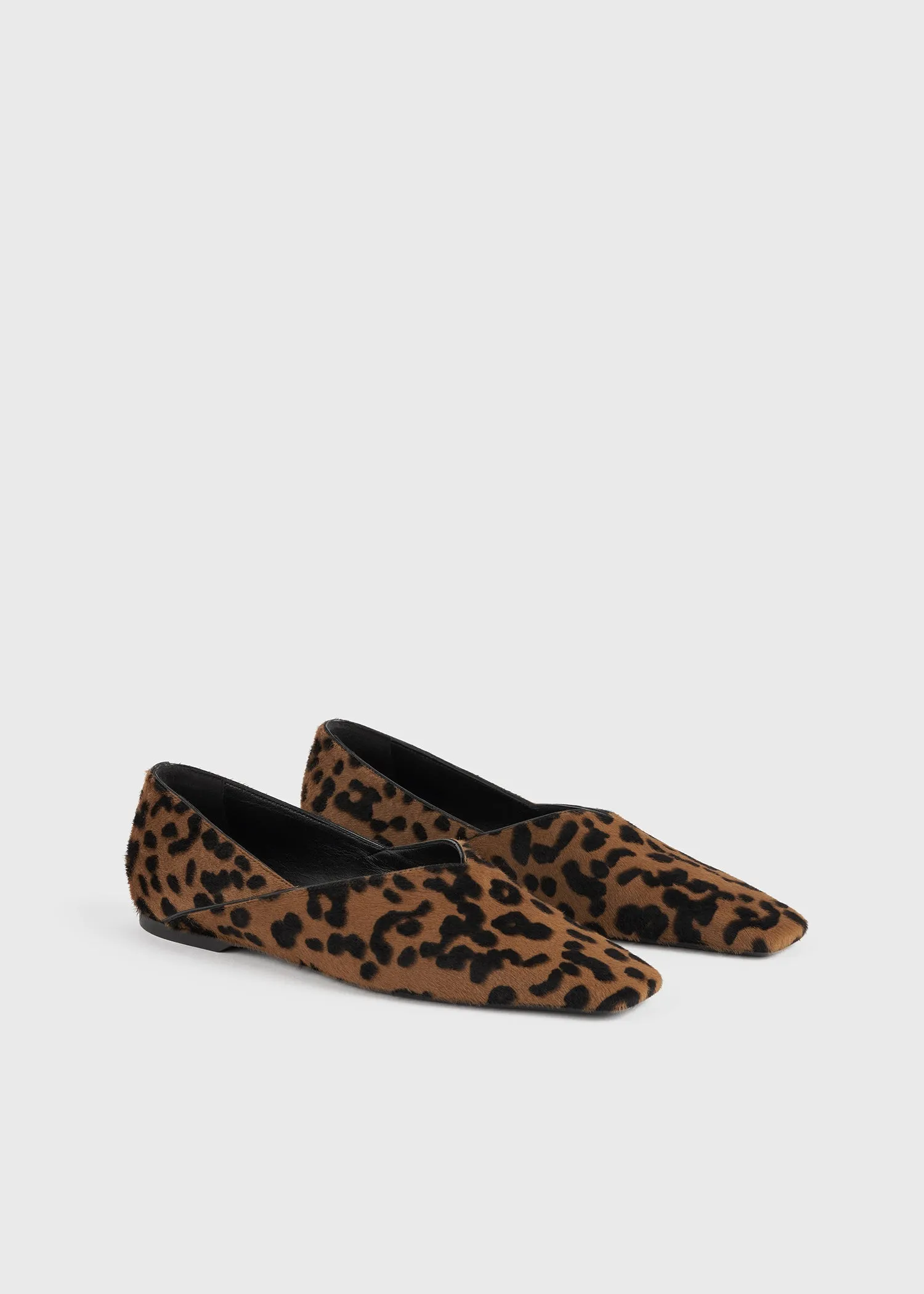 Everyday pony hair flats leopard