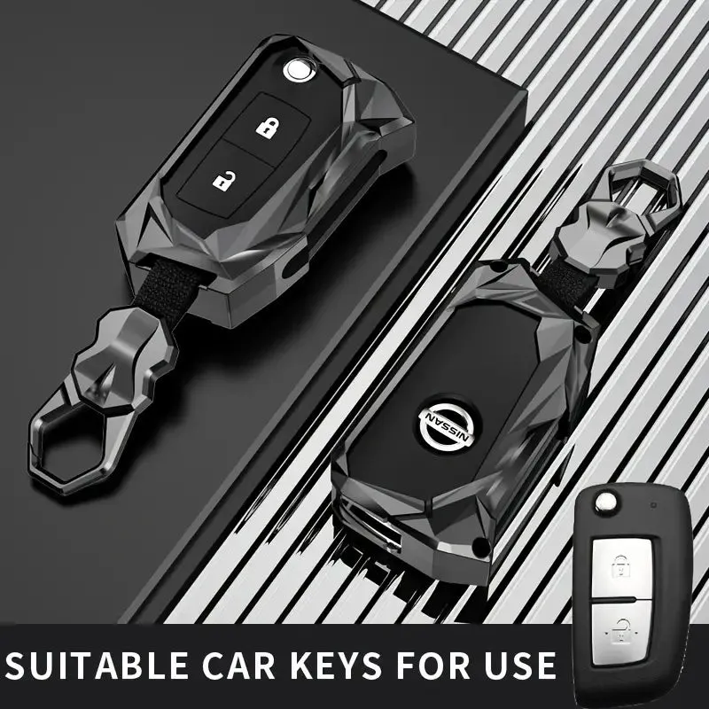 For Nissan Key Cover, Zinc Alloy, Universal Fit for 14th-21st Generation Classic Sunny, 20th Generation Bluebird