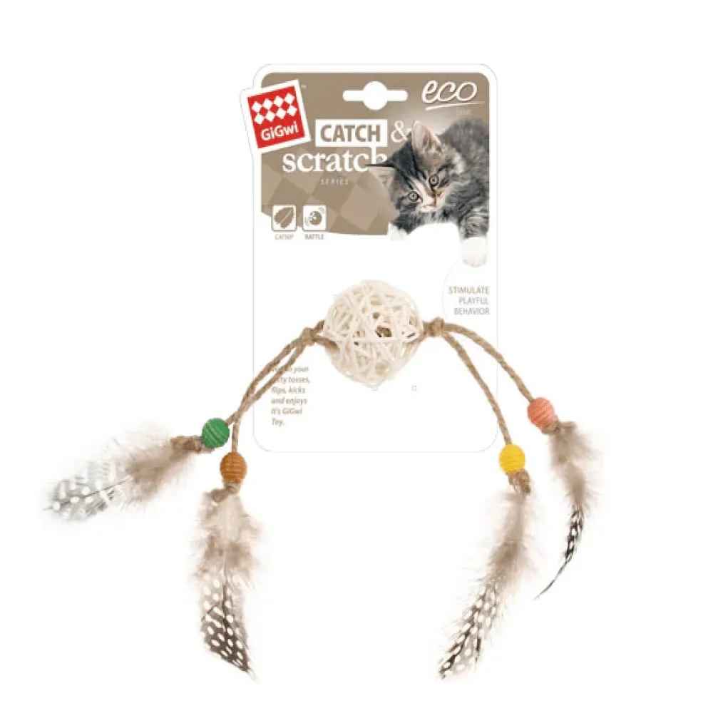 Gigwi Eco Line Catch Scratch Toy for Cats (Beige)