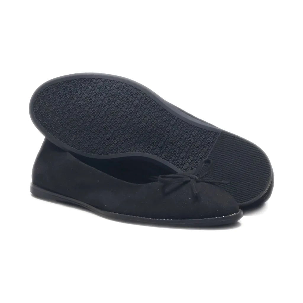 Graceland Ballerinas Suede Black Colour For Women