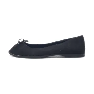 Graceland Ballerinas Suede Black Colour For Women