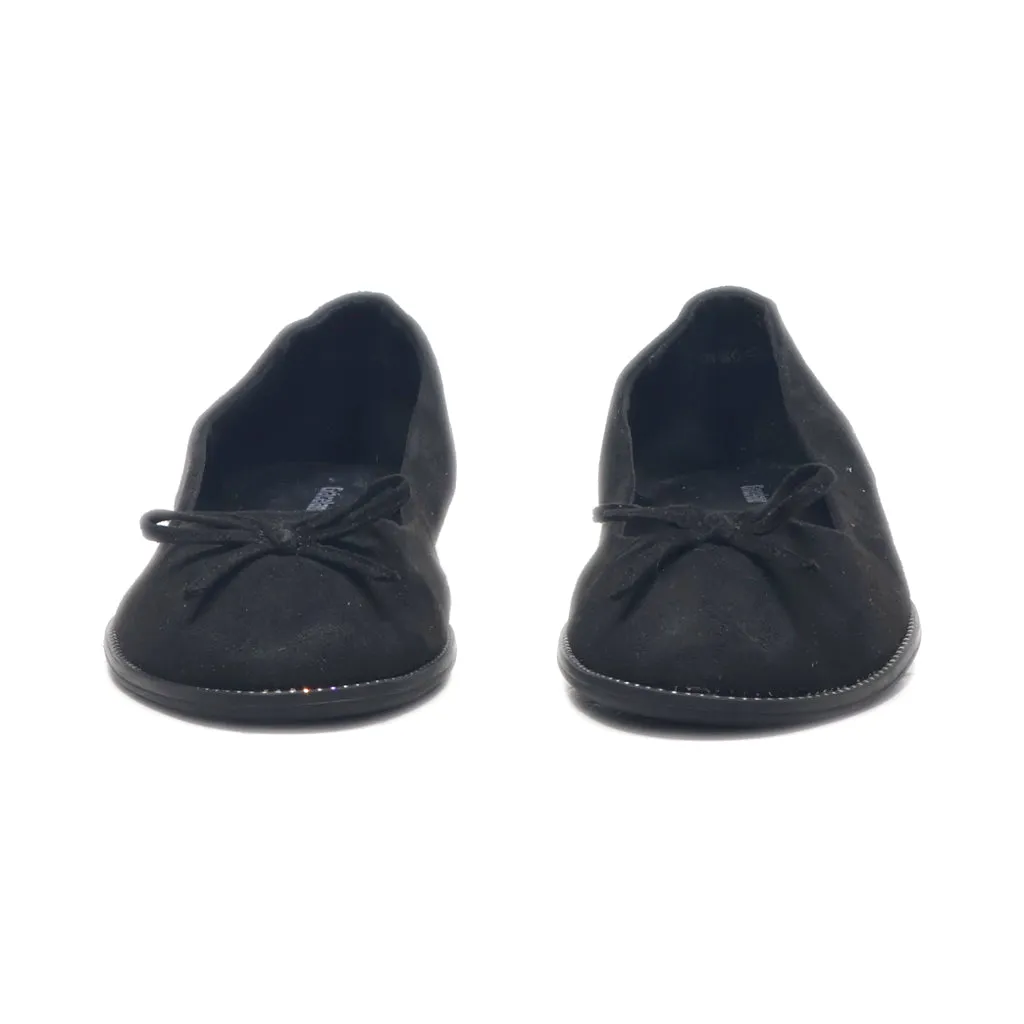 Graceland Ballerinas Suede Black Colour For Women