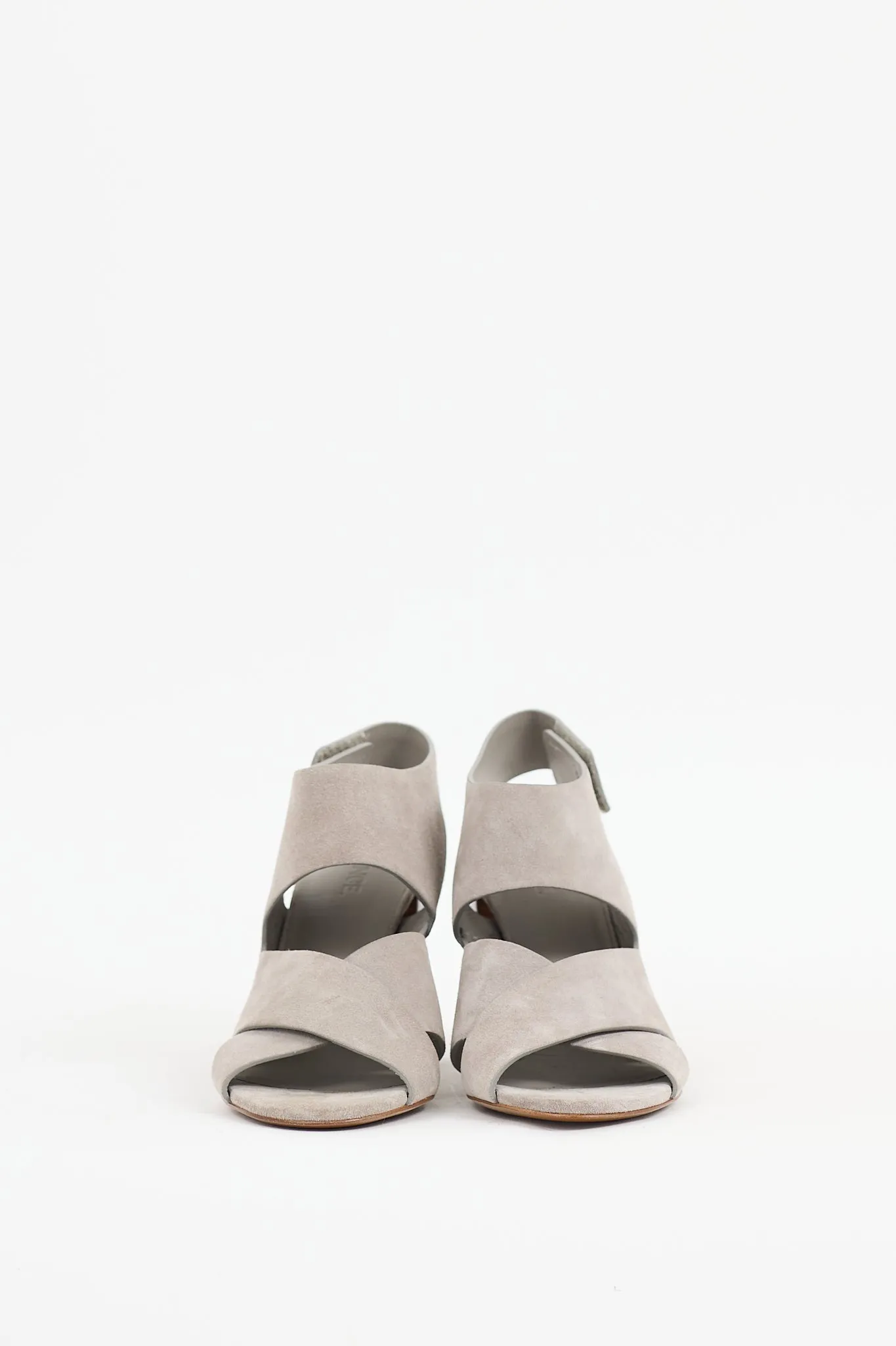 Grey Suede Farrah Cut Out Sandals