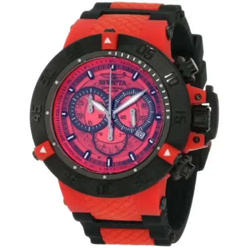 Invicta Men's 0938 Subaqua Quartz Chronograph Red Dial Watch