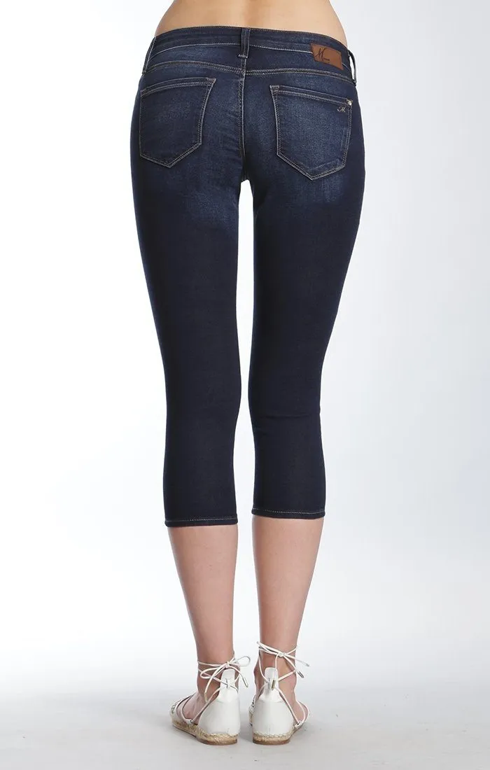 KEIRA SKINNY CAPRI IN DARK BRUSHED SHANTI