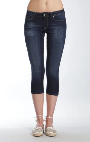 KEIRA SKINNY CAPRI IN DARK BRUSHED SHANTI