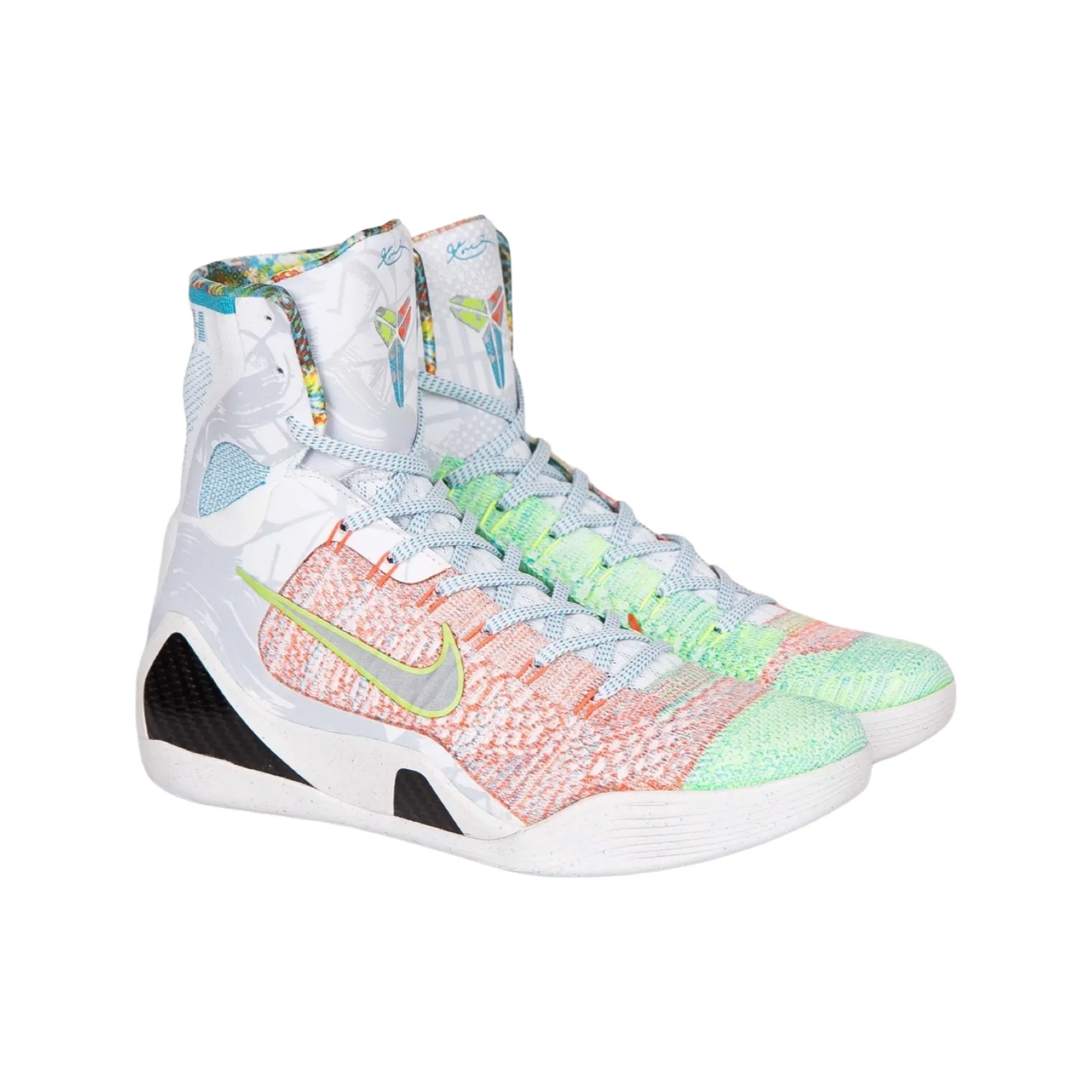 Kobe IX Elite Premium "What the Kobe" Multi Colour Reflective Silver Chlorine Blue