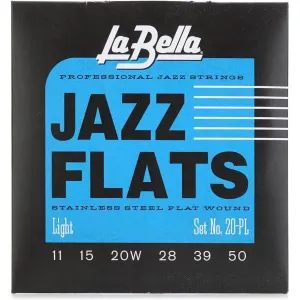 La Bella Jazz Flats Stainless Steel Electric Guitar Strings