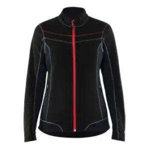 Ladies&#x20;Micro&#x20;Fleece&#x20;Jacket&#x20;4924&#x20;Zwart&#x2F;Rood&#x20;-&#x20;Bl&#xE5;kl&#xE4;der