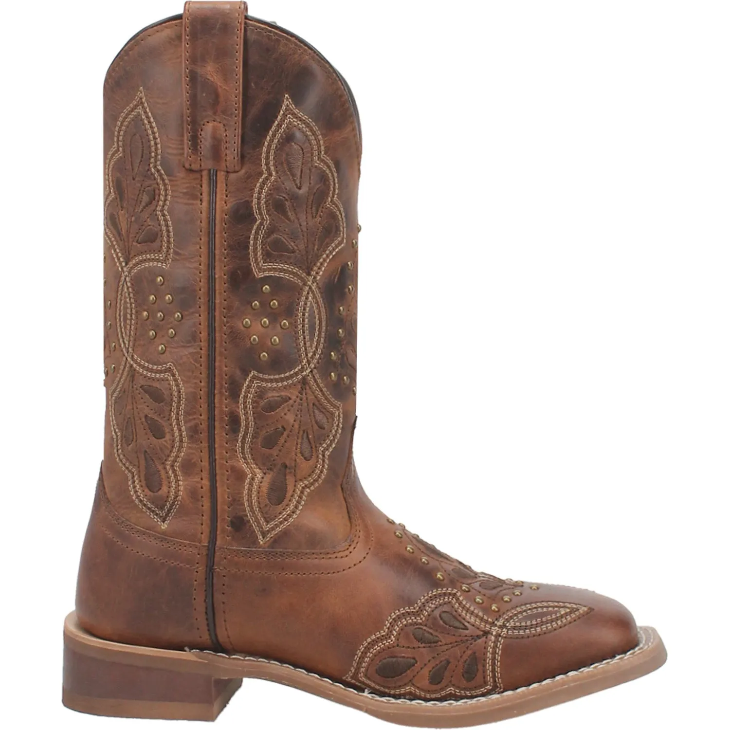 Laredo Womens Dionne Camel Leather Cowboy Boots