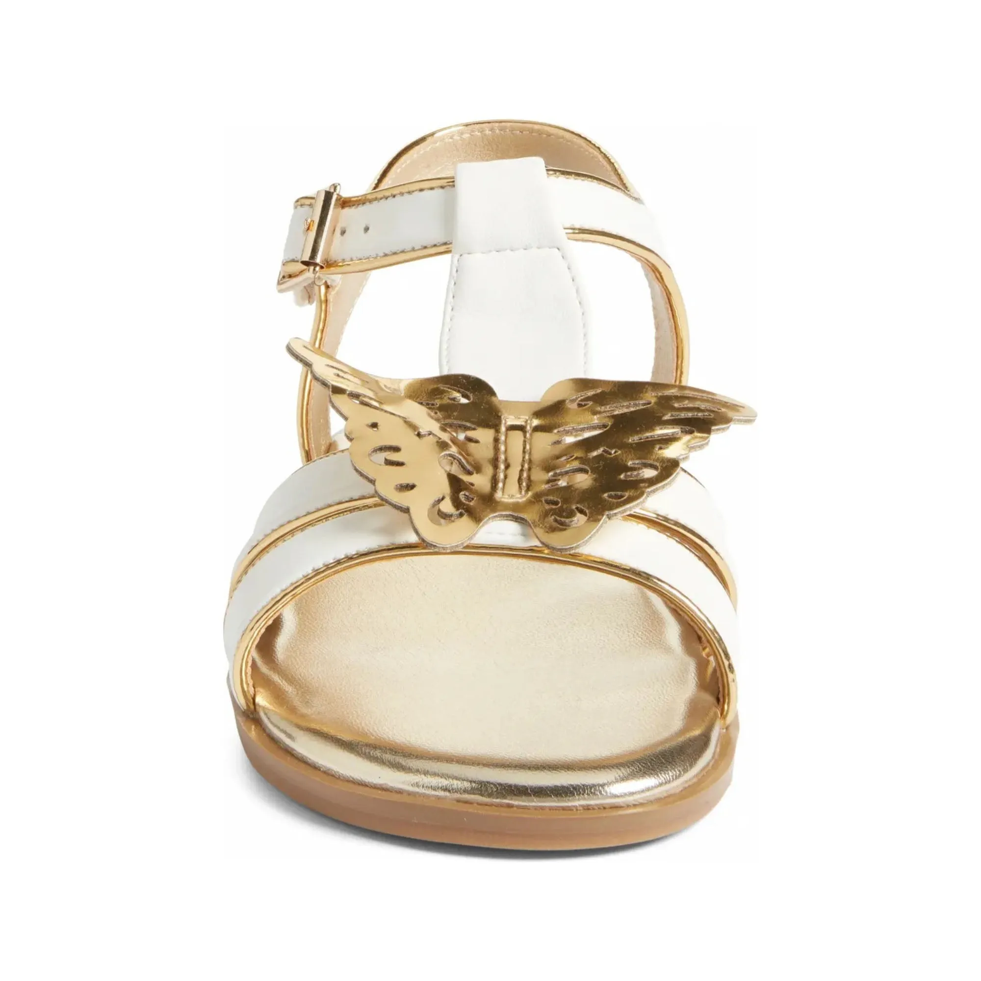 Miss Butterfly Sandal in White & Gold - Kids