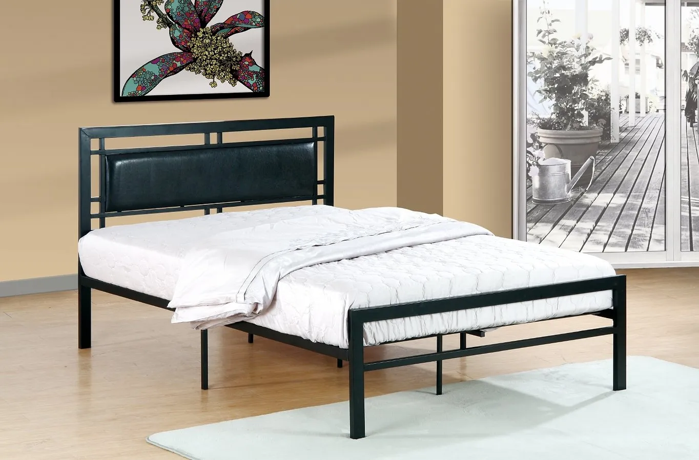 Modern Black  Metal Bed