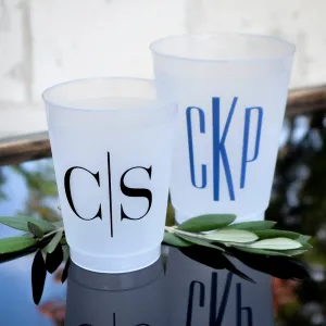 Modern Monogram Party Cups