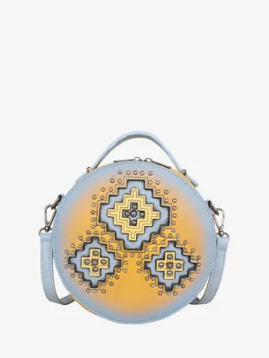 Montana West Cut-out Aztec Applique Crossbody Circle Bag