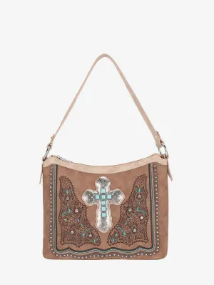 Montana West Cut-out Floral Stone Concho Concealed Carry Hobo